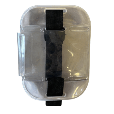 Silver with Black Elastic ID Holder