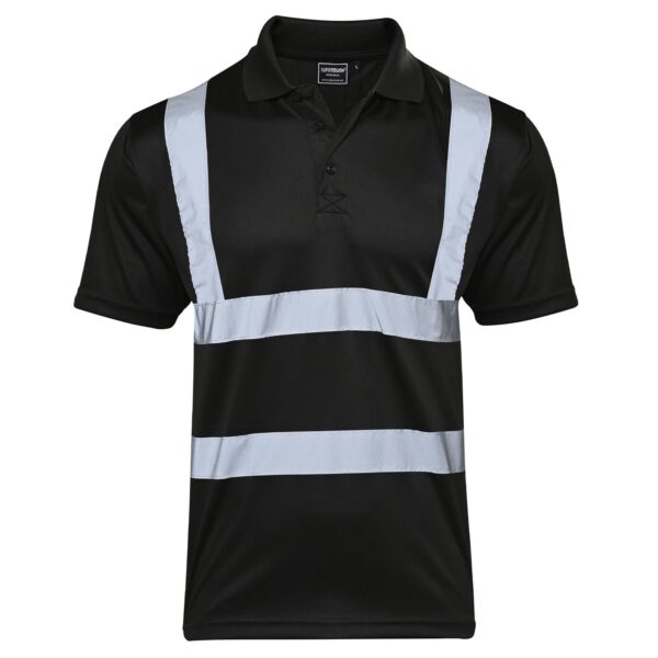Black Polo with Hi Vis Bands