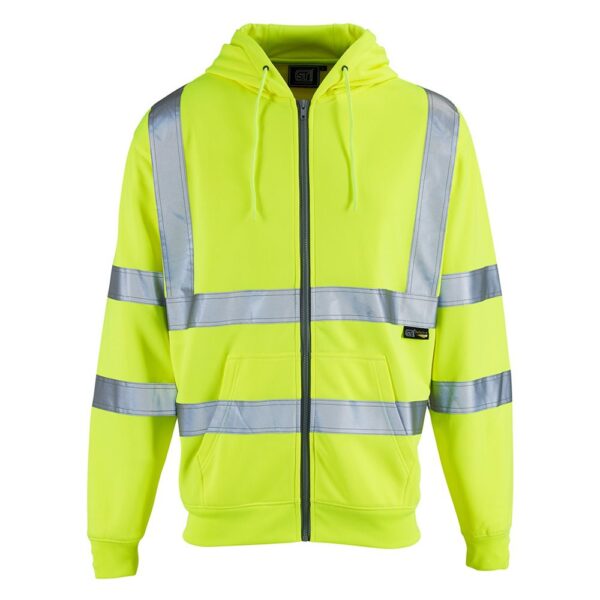 Supertouch Zipped Hi Vis Hoodie - Image 2