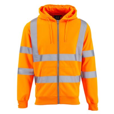 Supertouch Zipped Hi Vis Hoodie