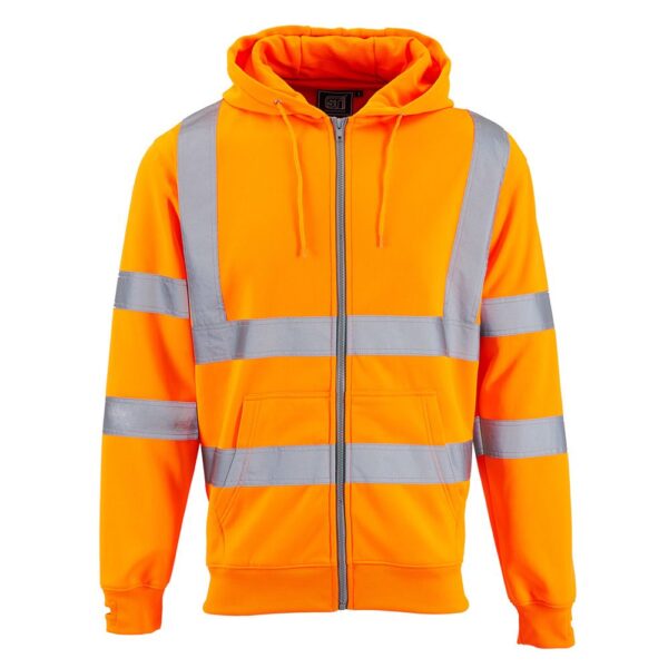 Supertouch Zipped Hi Vis Hoodie