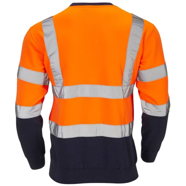 Supertouch Hi-Vis 2 Tone Orange Navy Sweatshirt - Image 2