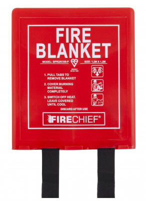Fire Blanket with Rigid Wall Hung Case 1.2mtr x 1.2mtr- BSEN1869