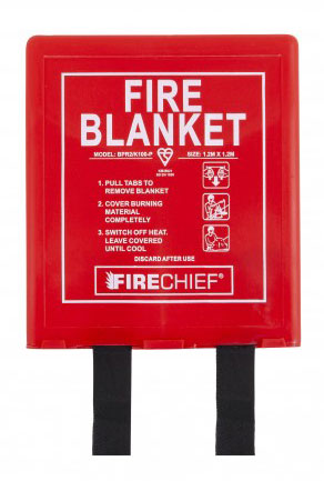 Fire Blanket with Rigid Wall Hung Case 1.2mtr x 1.2mtr- BSEN1869