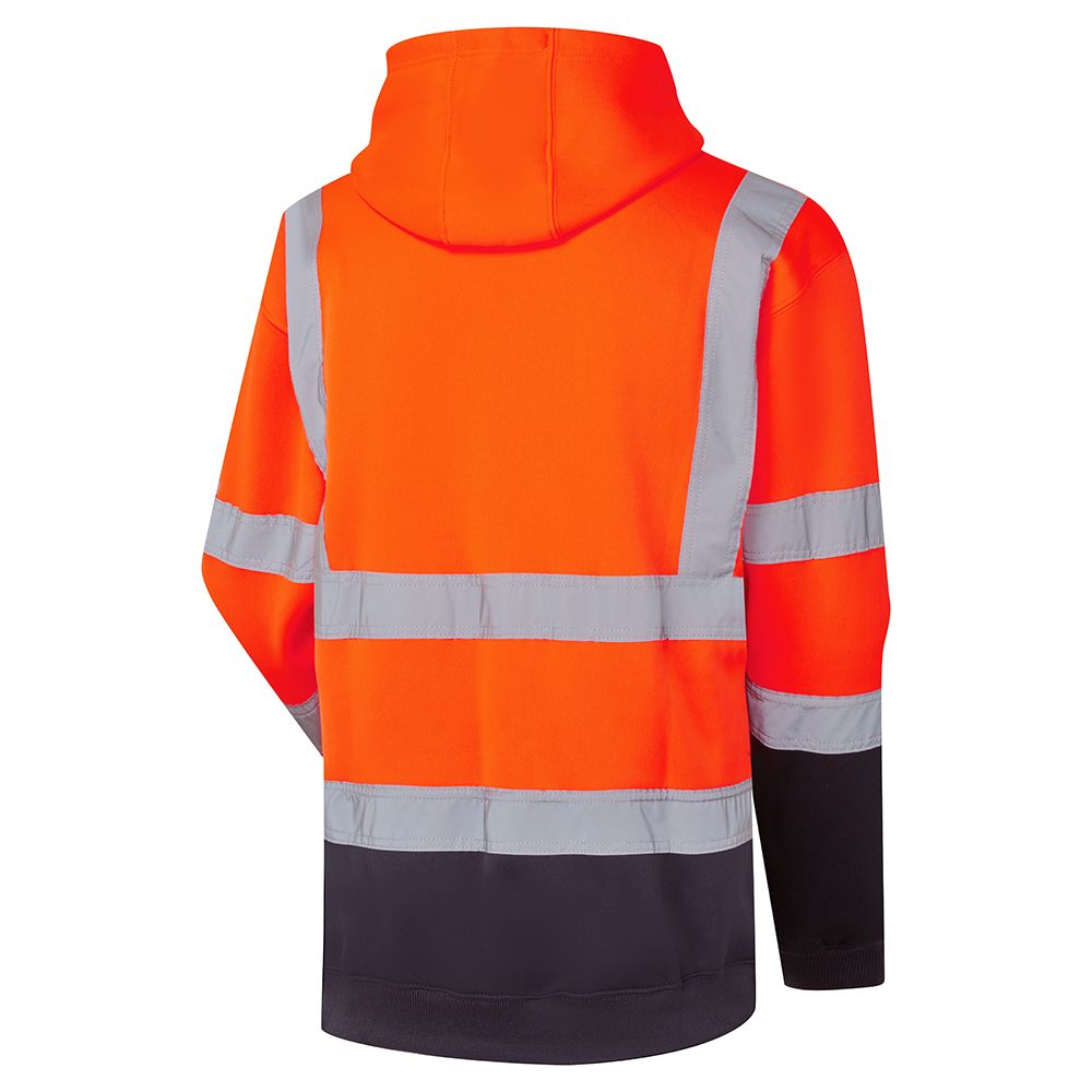 Supertouch Hi Vis Orange 2 Tone Hooded Sweatshirt - Image 2
