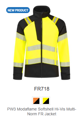 FR718 - PW3 Modaflame Softshell Hi-Vis Multi-Norm FR Jacket