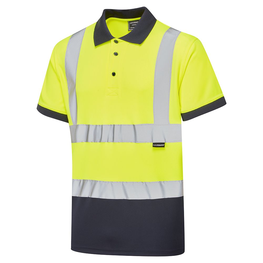 Supertouch Hi-Vis 2 Tone Polo Shirt SHV-30S - Image 3