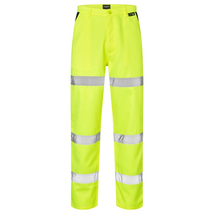 Hi Vis Polycotton 3 Band Trousers – Yellow