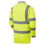 Hi-Vis Birds Eye Long Sleeved Polo - Yellow - Image 2