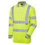 Hi-Vis Birds Eye Long Sleeved Polo - Yellow