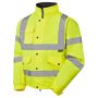 HI Viz Fleeced Lined Bomber Jacket - Available In Yellow Or Orange