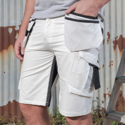 ProDec Ultra Flex Shorts with Holster Pockets White and Black