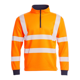 Hi Vis Orange 1/4 Zip Sweatshirt