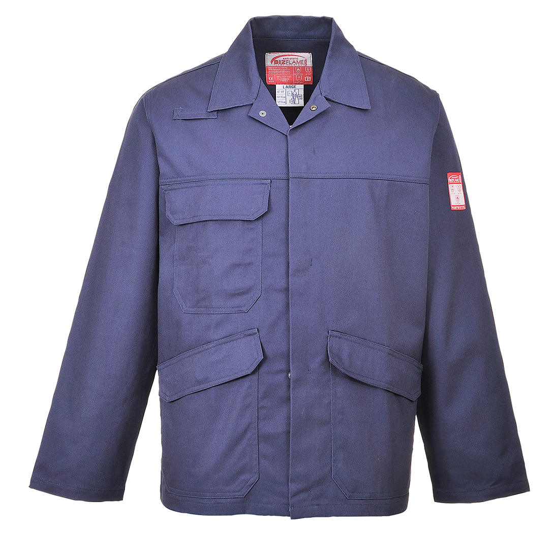 FR35 – Bizflame Work FR Jacket Navy EN ISO 11612