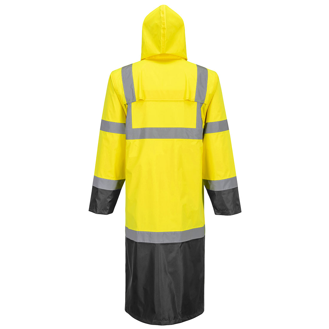 H446 - Hi-Vis Contrast LONG Raincoat 122cm - Image 3